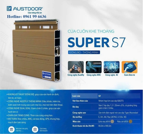 Cửa cuốn khe thoáng Super S7