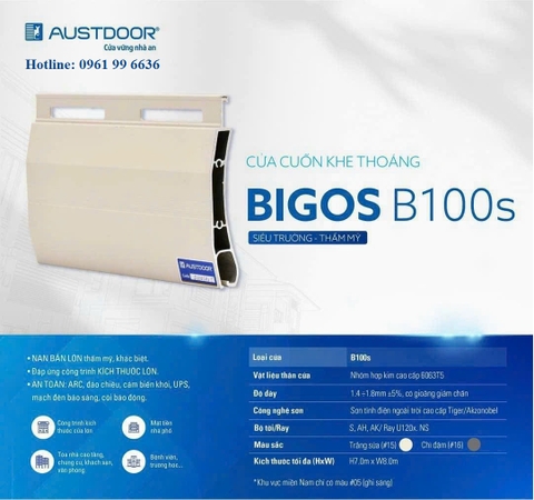 Cửa cuốn nan nhôm B100S