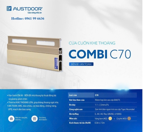 Cửa cuốn siêu thoáng C70