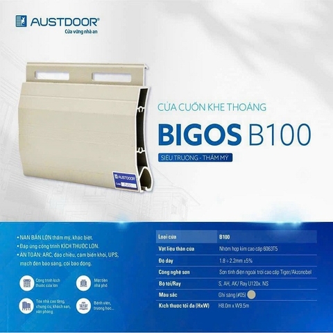 Cửa cuốn nan nhôm B100