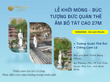 Lễ Khởi Móng - Đúc Tượng Đức Quán Thế Âm Bồ Tát Cao 27m