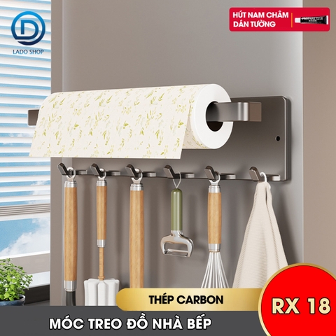 Móc treo đồ nhà bếp bếp, treo màn bọc, móc treo giấy cuộn đa năng RX18