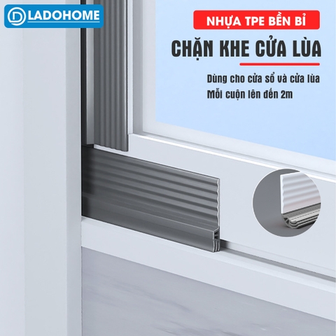 Chặn khe cửa sổ, cửa lùa, cửa sổ đường ray hoặc cửa đóng mở D1960 có sẵn keo dán giúp ngăn gió bụi, côn trùng và cách âm