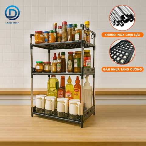 Kệ để gia vị nhà bếp khung inox chịu lực LD-3640