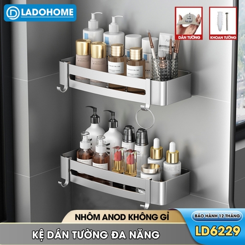 Kệ nhà tắm treo tường SQ-6228 nhôm anod không rỉ