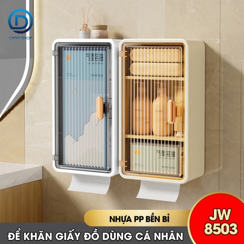 Hộp đựng khăn giấy treo tường JW8503, hộp lưu trữ làm hộp đựng thuốc mini và các vật dụng nhỏ khác