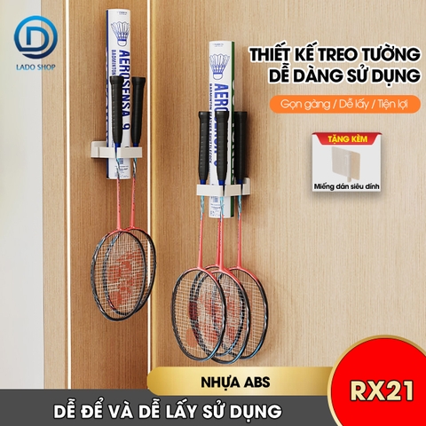 Móc treo chuyên dụng cho vợt cầu lông, móc dán tường RX21