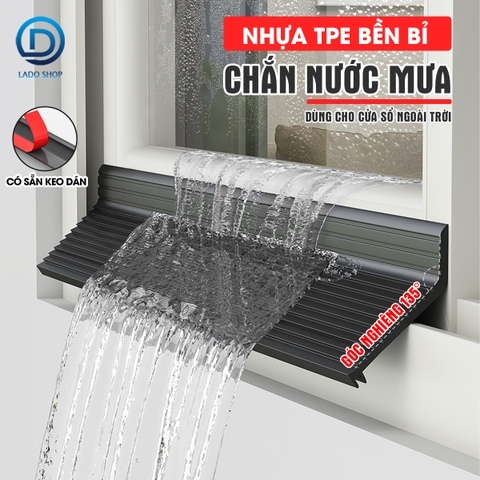 Chắn nước mưa cho cửa sổ ngoài trời D1999, cuộn dài 1m/2m tích hợp sẵn keo, giúp điều hướng ngăn mưa tạt và thấm