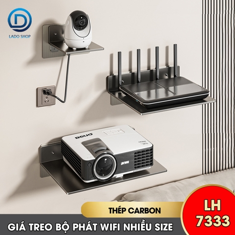 Giá đỡ bộ phát wifi treo tường LH-7333, giá đỡ camera, TV Box, máy chiếu nhiều kích cỡ tặng miếng dán, keo dán tắc kê