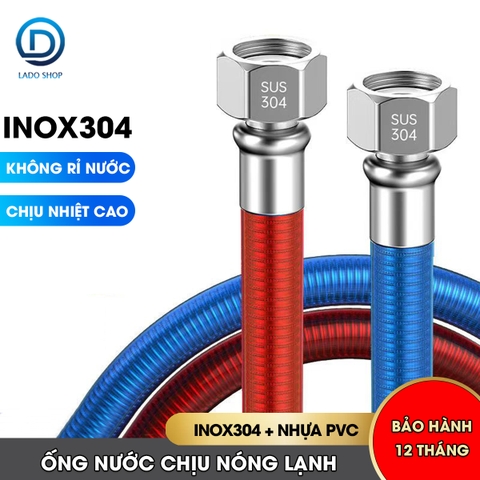 Ống dẫn nước nóng lạnh, ống nối cho bồn lavabo, bồn vệ sinh, máy giặt, máy nóng lạnh, inox 304 uốn cong tùy ý