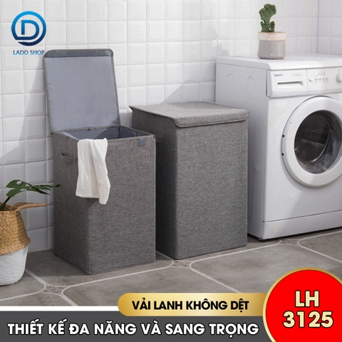 Giỏ đựng đồ bẩn, thùng đựng quần áo bẩn gấp gọn LH-3125 vải không dệt chất lượng cao