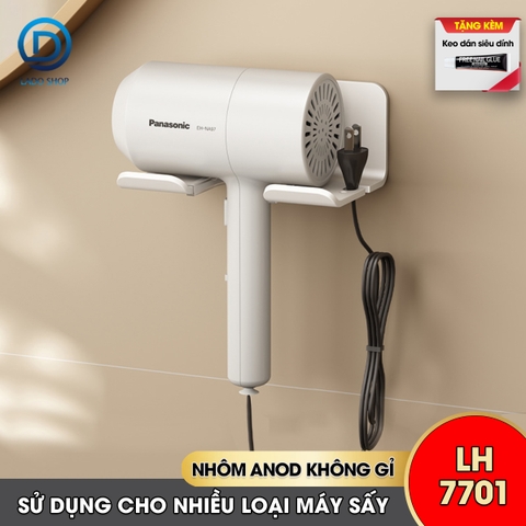 Giá treo máy xáy tóc dán tường LH-7701 nhôm anod không rỉ