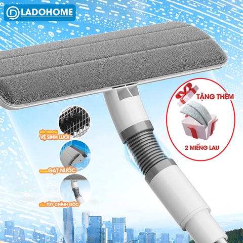 Cây lâu kính C10, lau cửa sổ kính kết hợp gạt nước và chà bùi bẩn + Tặng kèm 2 miếng lau thay thế
