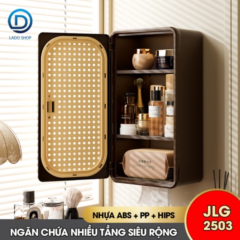 Hộp đựng khăn giấy mỹ phẩm treo tường JLG2503 , loại lớn có ngăn chia