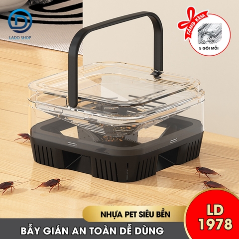 Dụng cụ bẫy gián chuyên dụng LD-1978, hiệu quả với cả gián lớn và gián nhỏ, an toàn dễ sử dụng trong gia đình