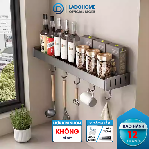 Kệ gia vị nhà bếp treo tường LD-5599 hợp kim nhôm không rỉ
