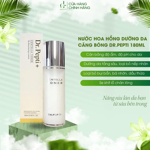 Nước Hoa Hồng Se Khít Lỗ Chân Lông, Phục Hồi Tế Bào Da Dr.Pepti Centella Toner 180ml