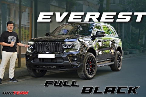 Gói độ ngoại thất xe Ford Everest đen đẹp, ấn tượng, đậm chất “tổng tài”