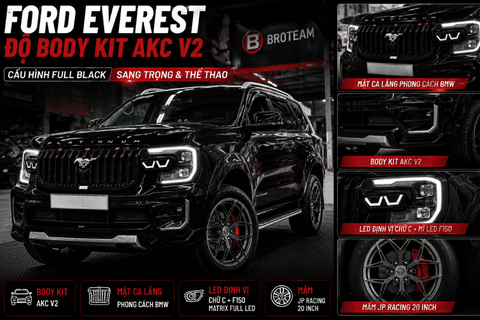 Ford Everest Độ Body Kit AKC V2: Cấu Hình Full Black Sang Trọng Và Thể Thao