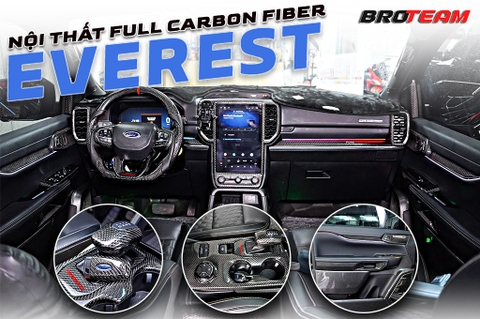 Nội thất Ford Everest Platinum độ Full Carbon Fiber  – Đẳng cấp thể thao, sang trọng khác biệt