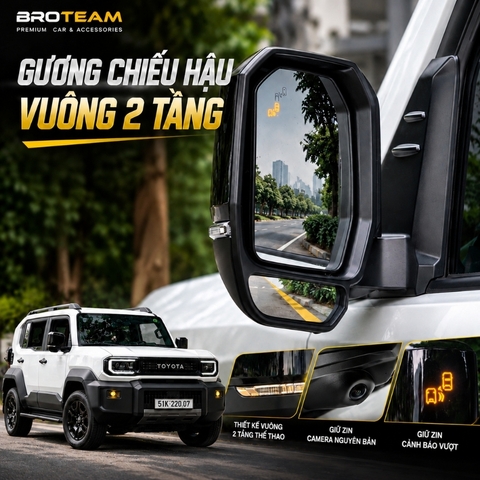 Gương Chiếu Hậu Vuông 2 Tầng Ô Tô