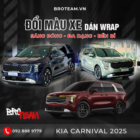 Dán Wrap Đổi Màu Xe Kia Carnival 2025