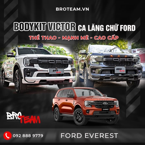 Bodykit Victor Thái Lan mặt ca lăng chữ Ford cho Ford Everest 