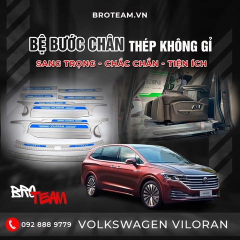 Combo bệ bước chân thép không gỉ Volkswagen Viloran