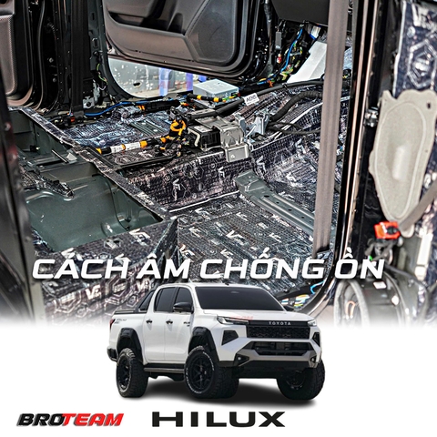 Dán cách âm chống ồn xe Toyota Hilux