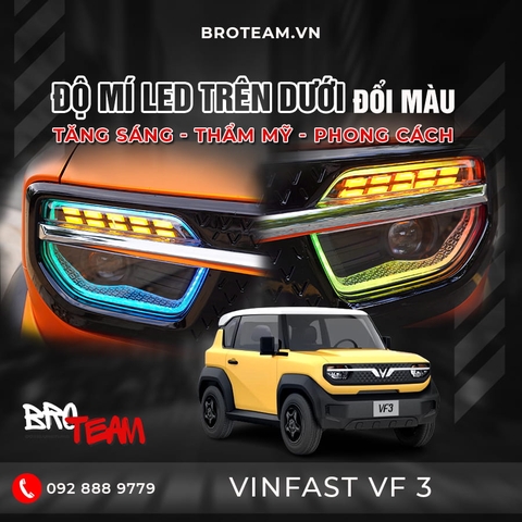 Độ mí led đổi màu Vinfast VF3