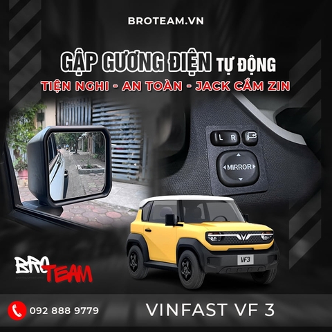 Gập gương điện Vinfast VF3 tự động