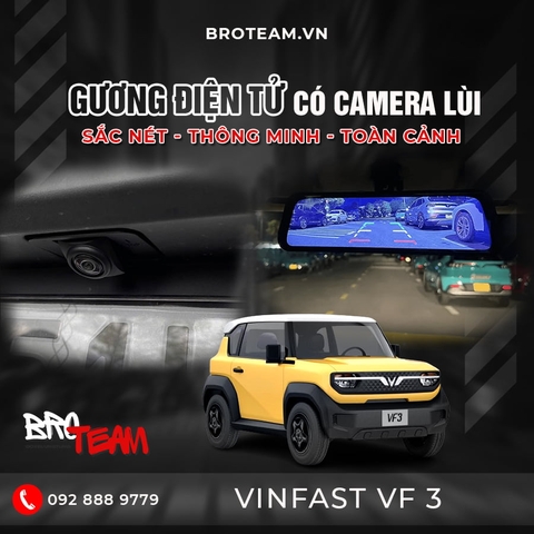 Gương Điện Có Camera Lùi Vinfast VF3 Quay Trước Sau