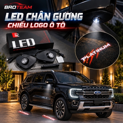 LED Chân Gương Chiếu Logo Platinum