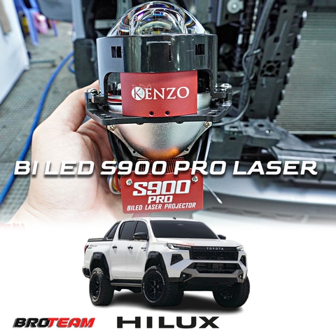 Nâng cấp ánh sáng Toyota Hilux với Bi Led Kenzo S900 Pro Laser