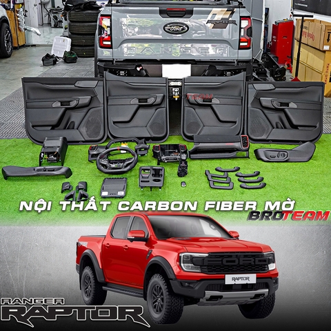 Nội thất Carbon Fiber mờ cho Ford Ranger Raptor