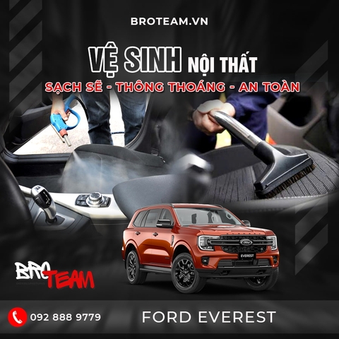 Vệ Sinh Nội Thất Xe Ford Everest