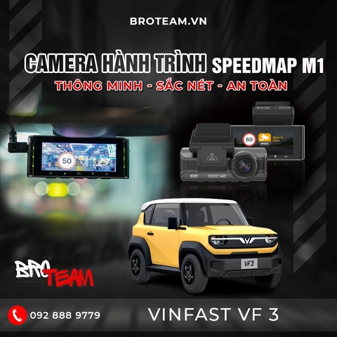 VF3 lắp Camera hành trình trước sau Vietmap Speedmap M1