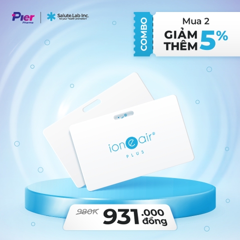 Combo 02 Thẻ lọc không khí - khử mùi ion e air Card Plus