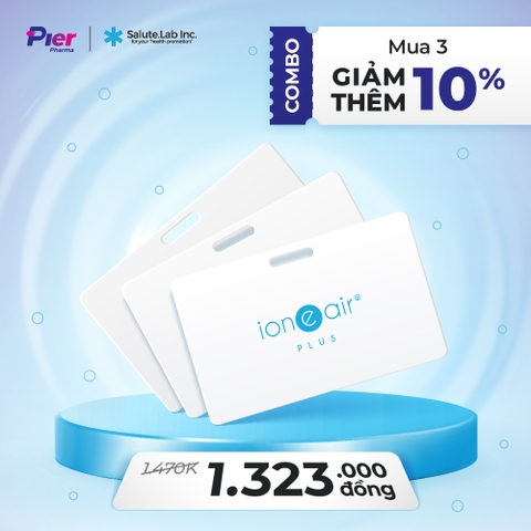 Combo 03 Thẻ lọc không khí - khử mùi ion e air Card Plus