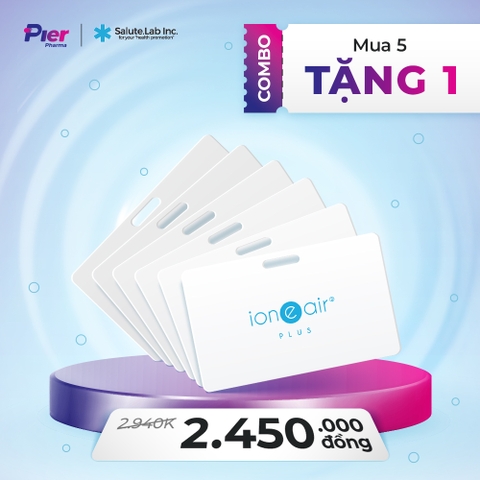 Mua 05 Tặng 01 Thẻ lọc không khí - khử mùi ion e air Card Plus
