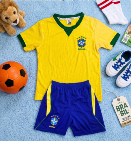 Quần áo bóng đá Trẻ em Brazil Vàng 26/27