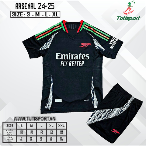 Áo Bóng Đá Aresnal Đen Mùa 24/25