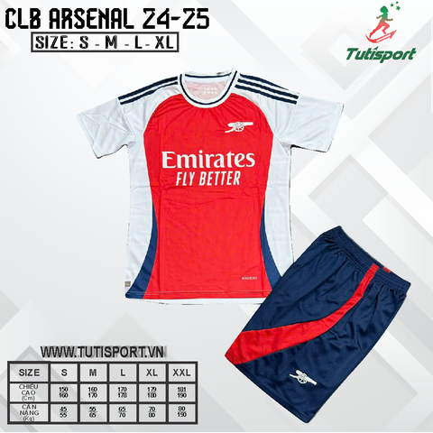 Áo Bóng Đá Arsenal Đỏ Mùa 24/25