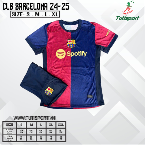 Áo Bóng Đá CLB Barcelona Xanh Đỏ Mùa 24/25