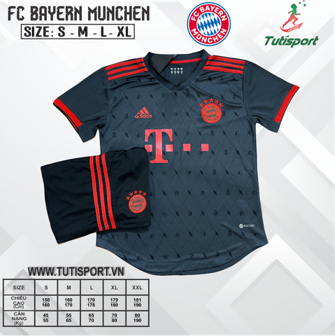 Áo Bóng Đá CLB Bayern Munich Đen 2022-2023