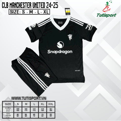 Bóng Đá Manchester United Đen mùa 24/25