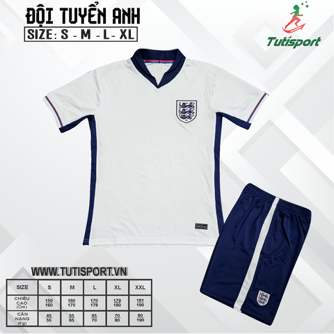 Áo Bóng Đá Đội Tuyển Anh Trắng Euro 2024
