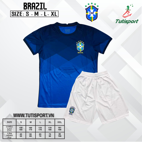 Áo Bóng Đá Đội Tuyển Brasil Xanh 2022