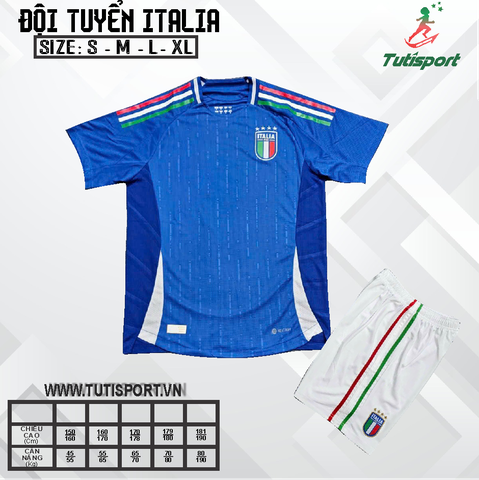 Áo Bóng Đá Đội Tuyển Ý Xanh Euro 2024