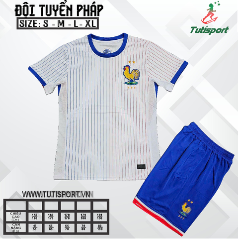 Áo Bóng Đá Đội Tuyển Pháp Trắng Euro 2024